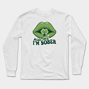 Retro Kiss Me I'm Sober Long Sleeve T-Shirt